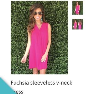 Fuchsia Sleeveless Dress
